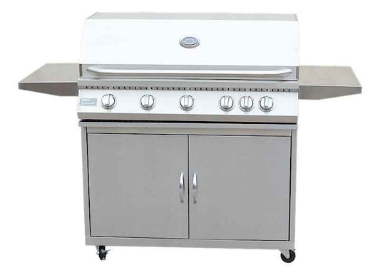 KoKoMo BBQ Grill Classic 40” 5-Burner Freestanding with Cart - 304 Stainless Steel