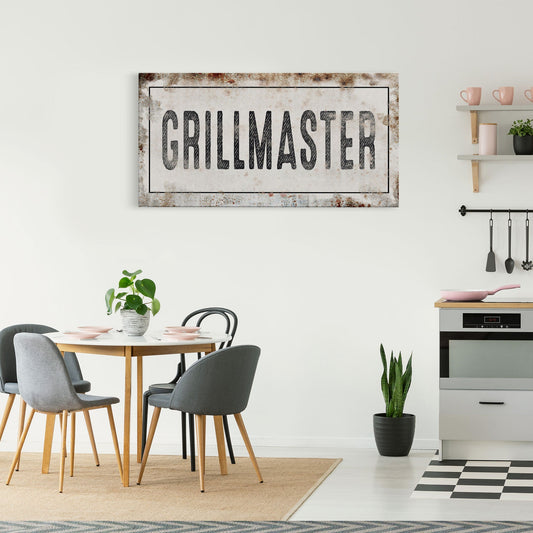 Grill master Vintage Typographic Canvas Wall Art