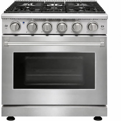 30-Inch Professional Freestanding Pro-Style Natural Gas Range or Liquid Propane Gas Range with 5 Burners, 4.55 Cu.Ft. Oven Capacity, in Stainless Steel - KOS-30RG03M (Stainless Steel)