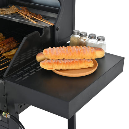 2+2 Multi-Function Gas Grill and Griddle Combo with Pizza Pan and Cover