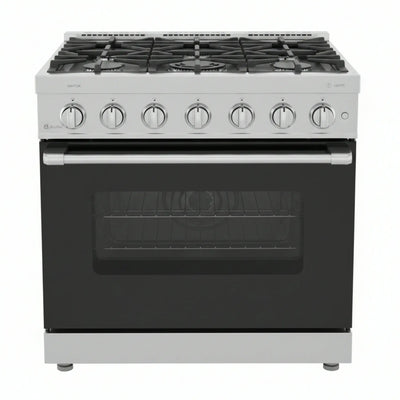 Drop-In Gas Range Built for Compact Kitchens, 21 Inch Width, 3 Open Elements, Stainless Steel, Storage Drawer