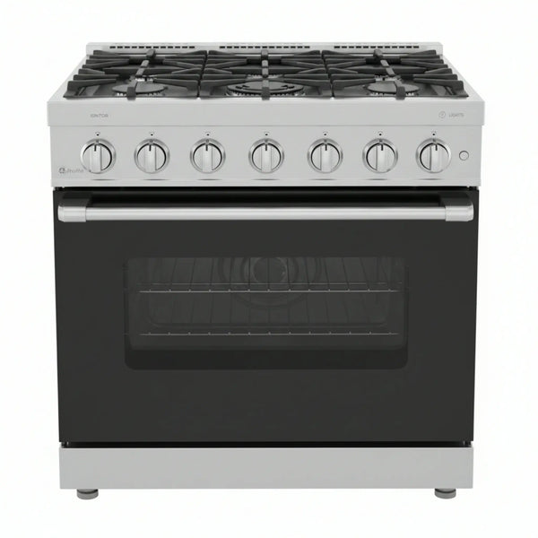 Drop-In Gas Range Built for Compact Kitchens, 21 Inch Width, 3 Open Elements, Stainless Steel, Storage Drawer