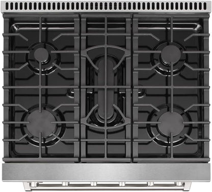 30-Inch Professional Freestanding Pro-Style Natural Gas Range or Liquid Propane Gas Range with 5 Burners, 4.55 Cu.Ft. Oven Capacity, in Stainless Steel - KOS-30RG03M (Stainless Steel)