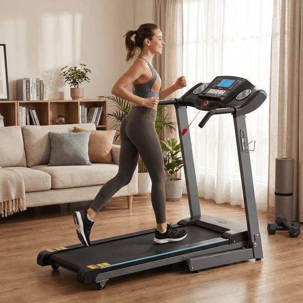 Electric Treadmill Designed for Home Workouts, 2.5HP Motor, 12 Auto Incline Levels, Foldable with LCD Monitor