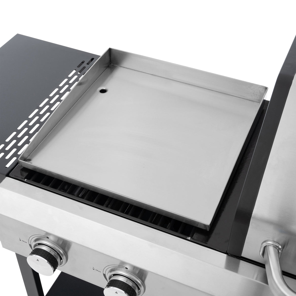 2+2 Multi-Function Gas Grill and Griddle Combo with Pizza Pan and Cover