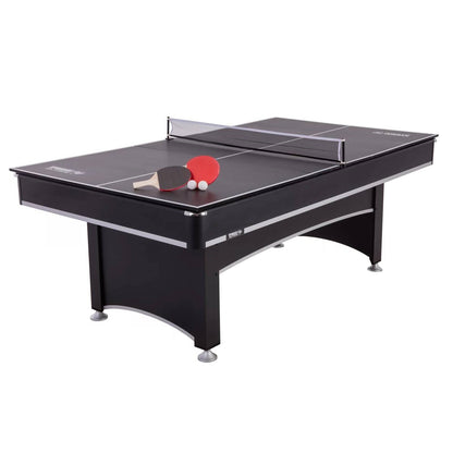 7-Foot 2-in-1 Pool and Table Tennis Table Set