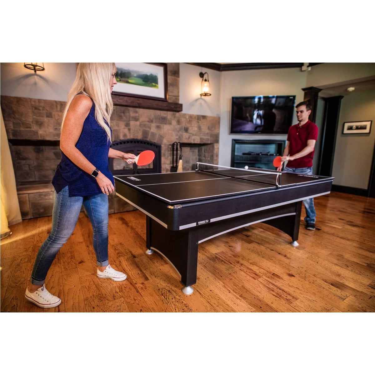 7-Foot 2-in-1 Pool and Table Tennis Table Set