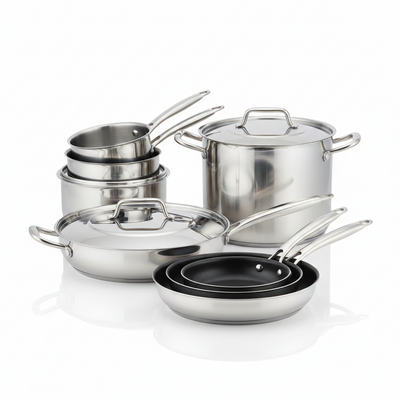 Stainless Steel 11-Piece Cookware Set