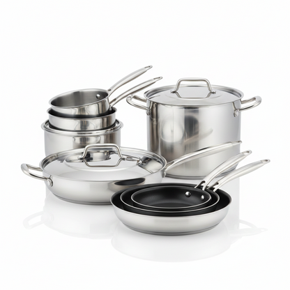 Stainless Steel 11-Piece Cookware Set