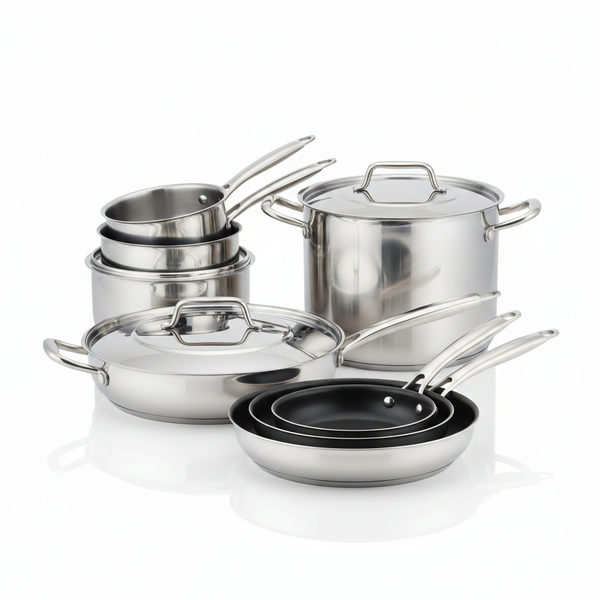 Stainless Steel 11-Piece Cookware Set