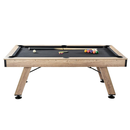 7 Ft Billiards Table with Adjustable Legs and Complete Accessory Set