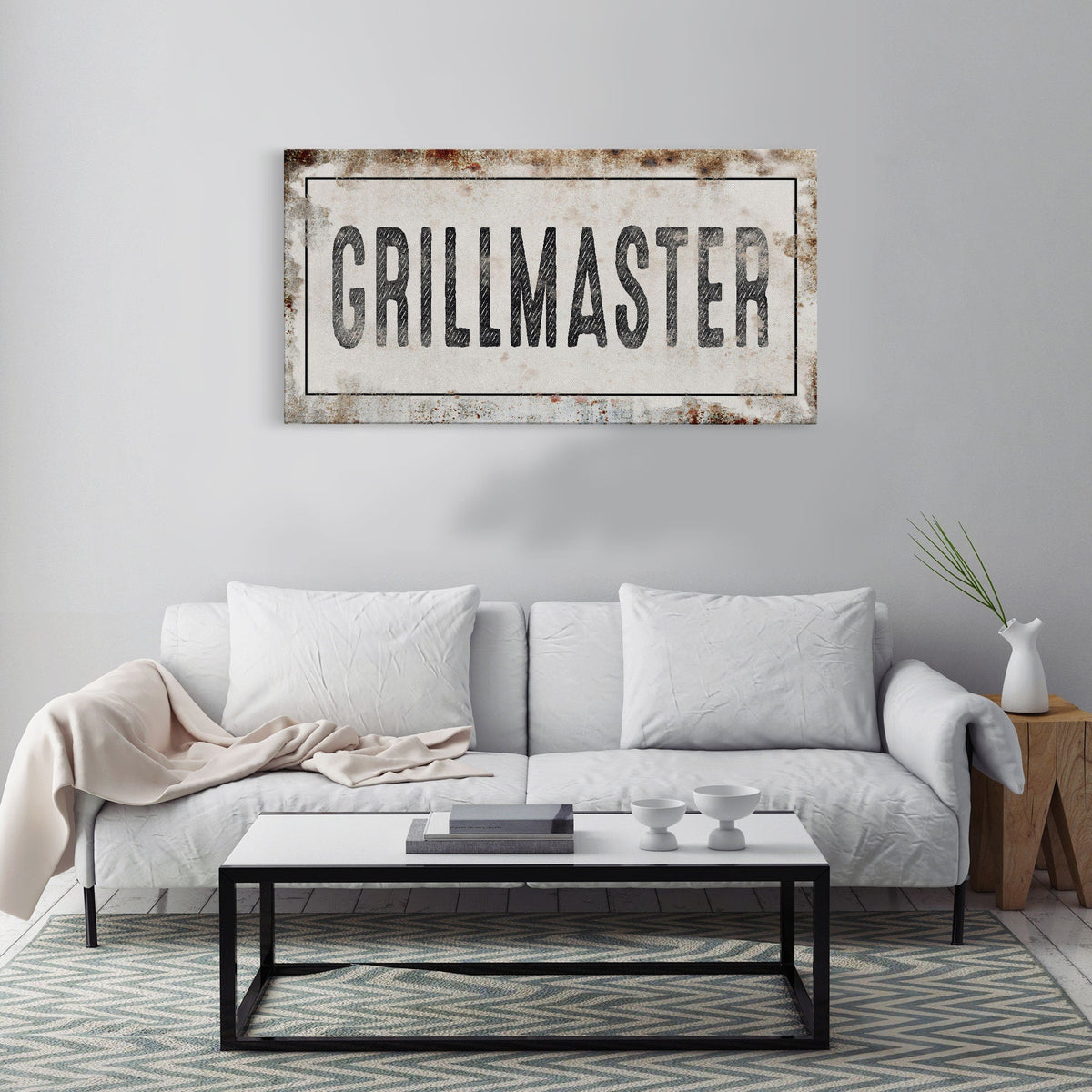 Grill master Vintage Typographic Canvas Wall Art