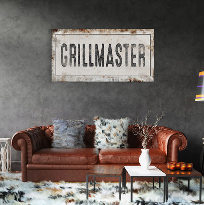 Grill master Vintage Typographic Canvas Wall Art
