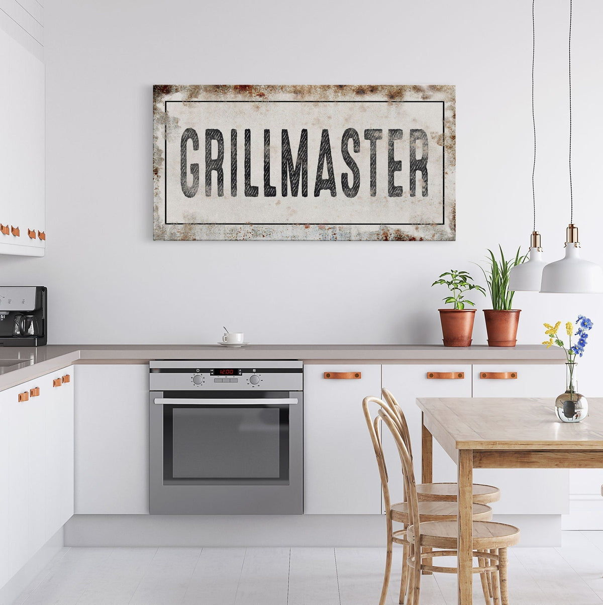 Grill master Vintage Typographic Canvas Wall Art