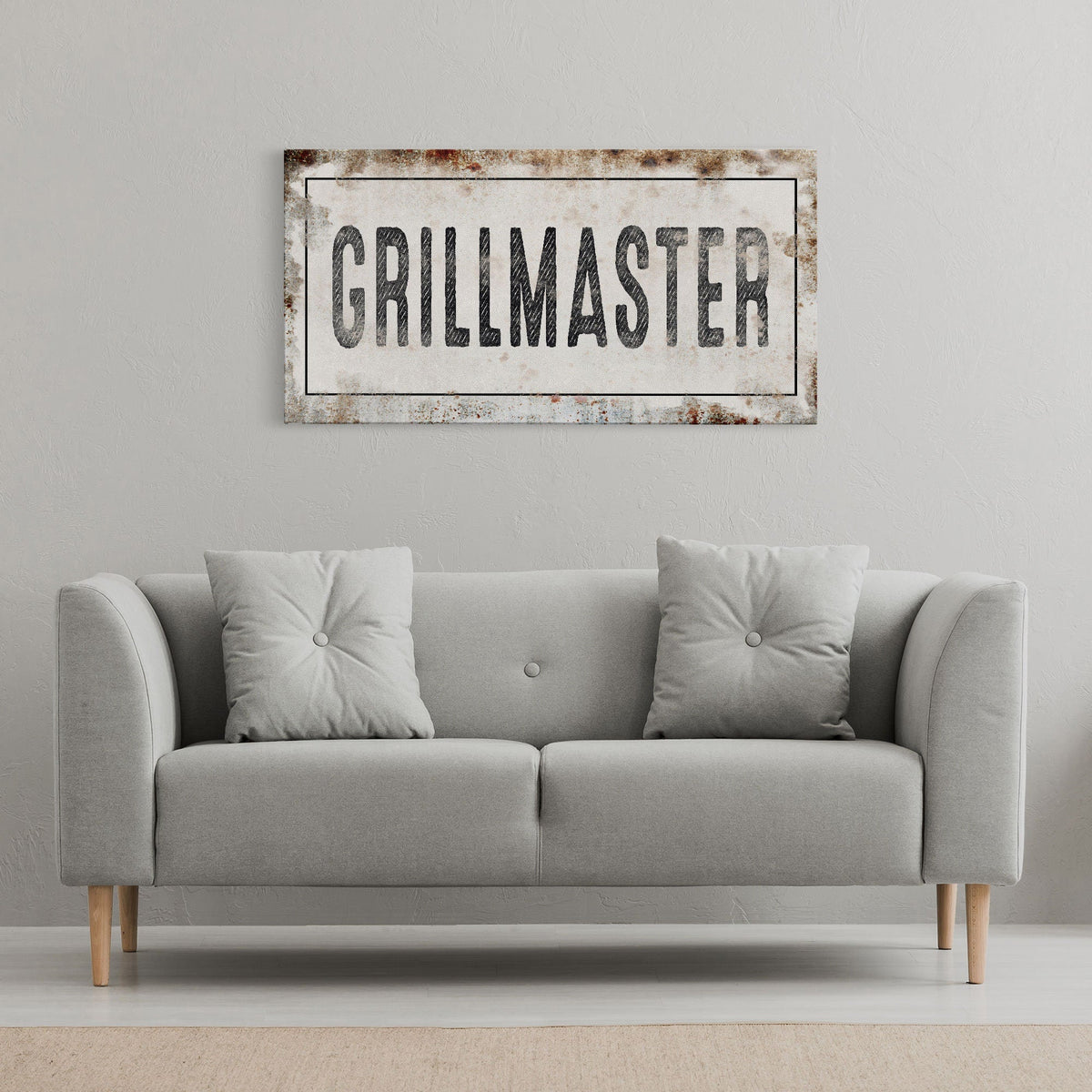 Grill master Vintage Typographic Canvas Wall Art