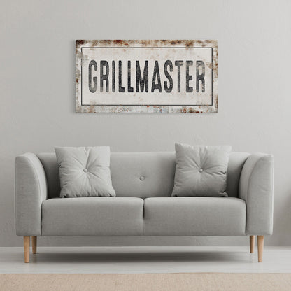 Grill master Vintage Typographic Canvas Wall Art