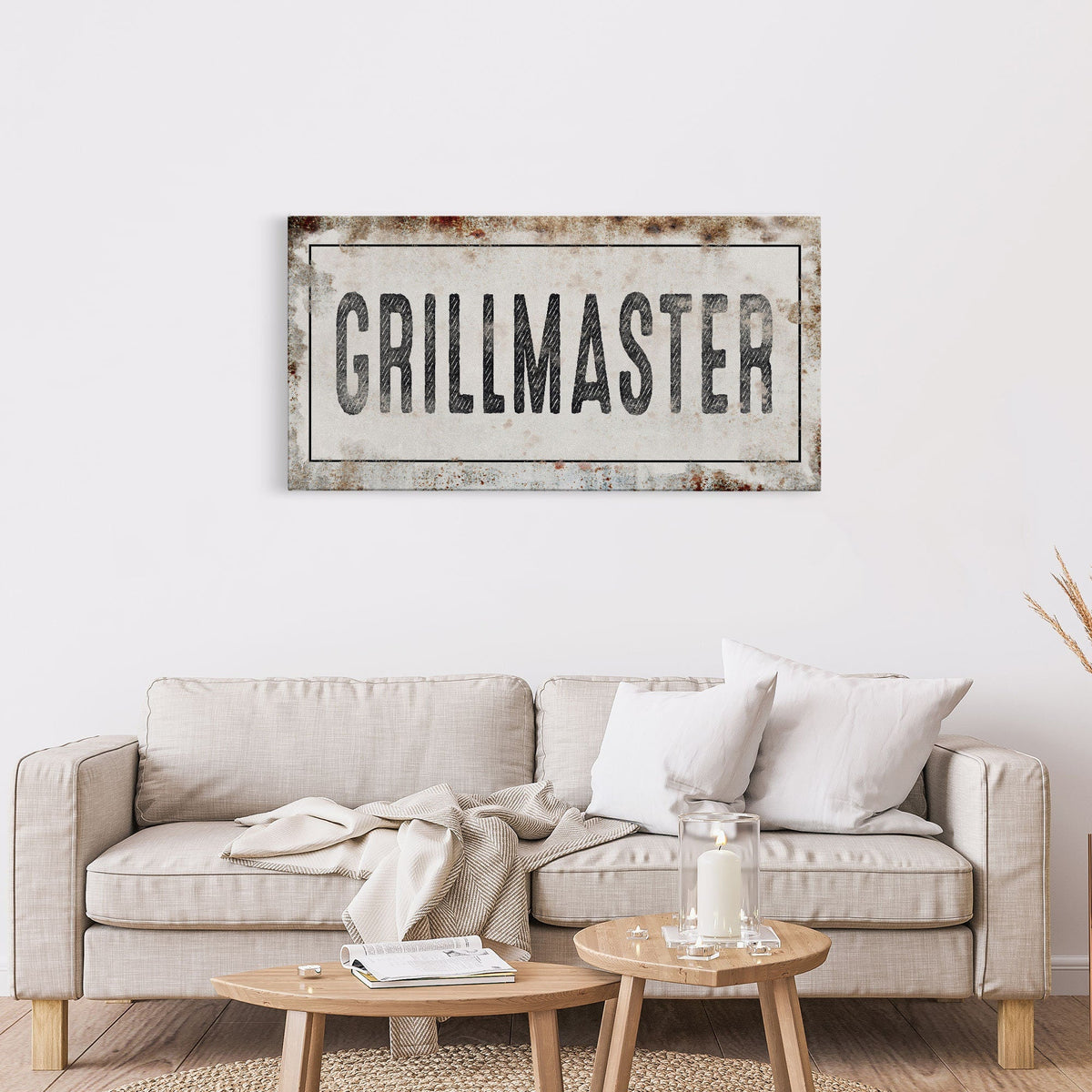 Grill master Vintage Typographic Canvas Wall Art