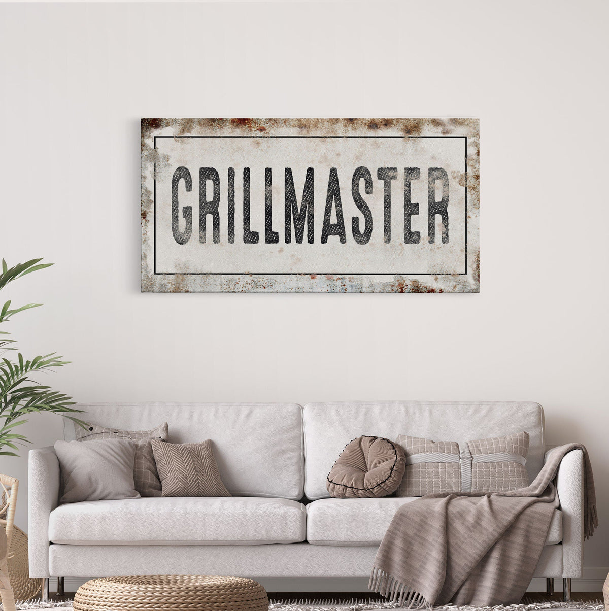 Grill master Vintage Typographic Canvas Wall Art