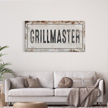 Grill master Vintage Typographic Canvas Wall Art